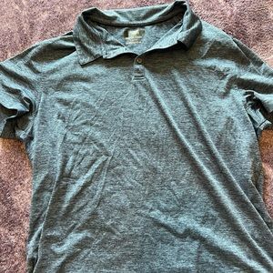 Men’s polo shirt. XL. Blue grey. Moisture wicking.